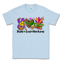 Dusty Blue peace love  mardi gras Classic Tee - AdoDesignShop