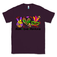 Plum peace love  mardi gras Classic Tee - AdoDesignShop