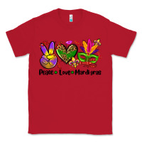 Red peace love  mardi gras Classic Tee - AdoDesignShop