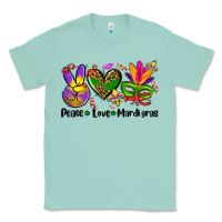 Seafoam peace love  mardi gras Classic Tee - AdoDesignShop