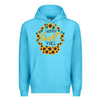 Ocean Blue Happy Fall Sunflowers Premium Hoodie - Bettercallsaul