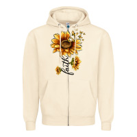 Sandshell faith sunflower Zipper Hoodie - MaliasSmallBusiness