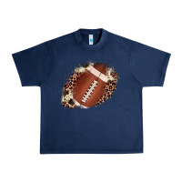 Navy football cowhide leopard patch Urban Heavy Tee - JahusDesignShop