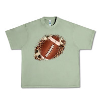 Oil Green football cowhide leopard patch Urban Heavy Tee - JahusDesignShop