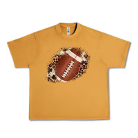 Peanut Butter football cowhide leopard patch Urban Heavy Tee - JahusDesignShop