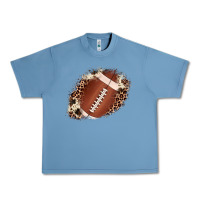 Pebble Blue football cowhide leopard patch Urban Heavy Tee - JahusDesignShop