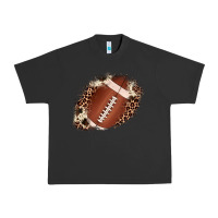 Pigment Black football cowhide leopard patch Urban Heavy Tee - JahusDesignShop