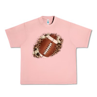 Salmon football cowhide leopard patch Urban Heavy Tee - JahusDesignShop