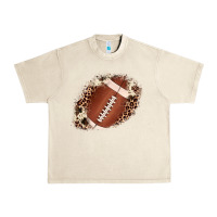 Sandshell football cowhide leopard patch Urban Heavy Tee - JahusDesignShop
