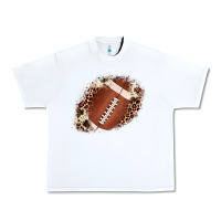 White football cowhide leopard patch Urban Heavy Tee - JahusDesignShop