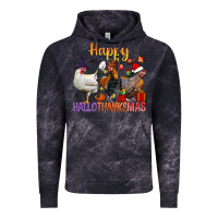 Cloud Black Happy Hallothanksmas Chick Vintage Hoodie - BundleAndBundleShop