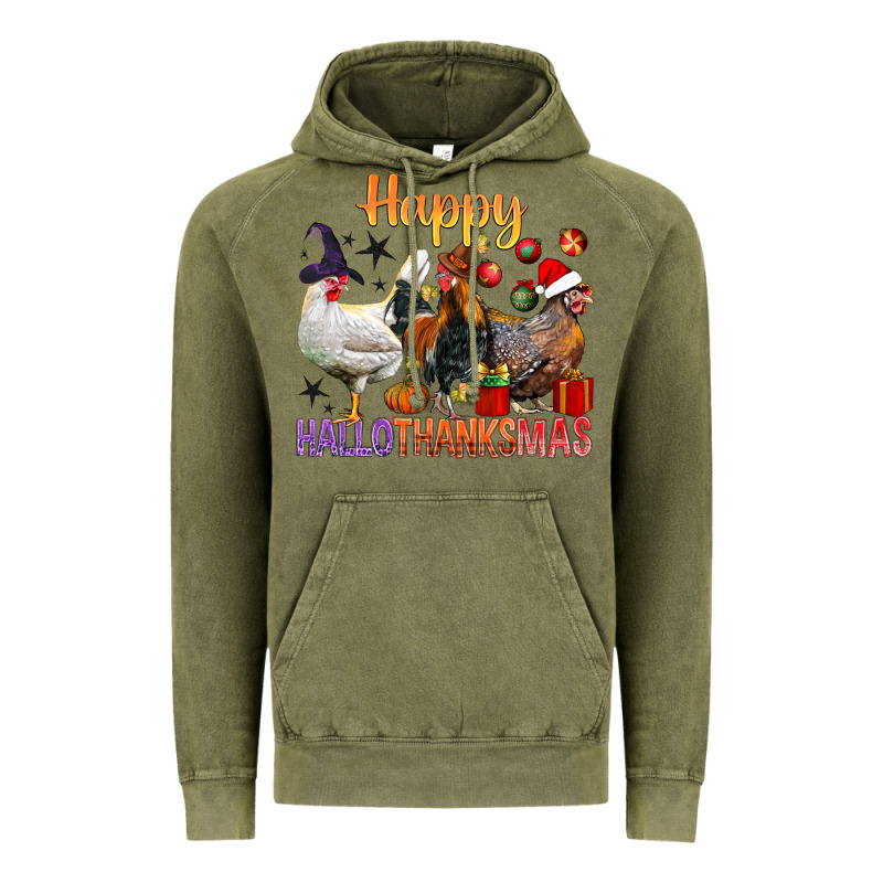 Happy Hallothanksmas Chick Vintage Hoodie by BundleAndBundleShop | Teevron