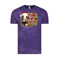 Cloud Purple merry christmas y'all cow Vintage Tee - Artiststas
