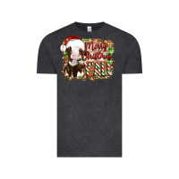 Vintage Black merry christmas y'all cow Vintage Tee - Artiststas