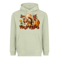 Matcha Fall Vibes Squirrel Heavyweight Hoodie - LillyAllenDesigns
