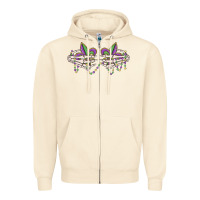 Sandshell skeleton hands mardi gras Zipper Hoodie - MaliasSmallBusiness