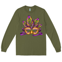 Army Green mardi gras carnival mask Long Sleeve Tee - Jasminsmagicworld