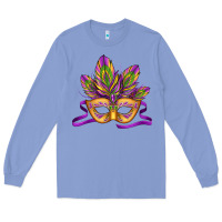 Colony Blue mardi gras carnival mask Long Sleeve Tee - Jasminsmagicworld