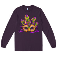 Plum mardi gras carnival mask Long Sleeve Tee - Jasminsmagicworld