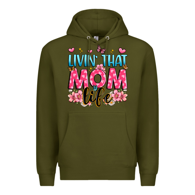 Livin' That Mom Life Premium Hoodie by JahusDesignShop | Teevron