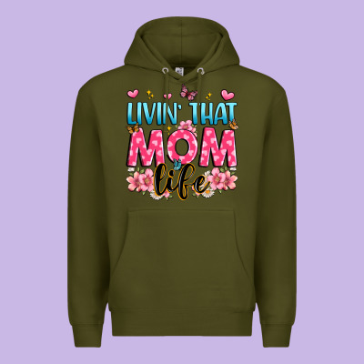 Livin' That Mom Life Premium Hoodie Designed By Jahusdesignshop