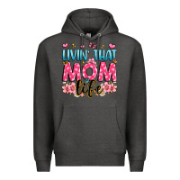 Charcoal Heather livin' that mom life Premium Hoodie - JahusDesignShop