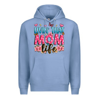 Colony Blue livin' that mom life Premium Hoodie - JahusDesignShop