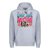 Heather Grey livin' that mom life Premium Hoodie - JahusDesignShop