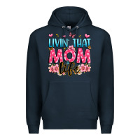 Navy livin' that mom life Premium Hoodie - JahusDesignShop