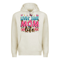 Oatmeal Heather livin' that mom life Premium Hoodie - JahusDesignShop