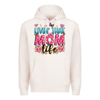 Pale Pink livin' that mom life Premium Hoodie - JahusDesignShop
