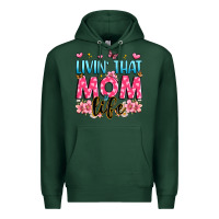 Sports Green livin' that mom life Premium Hoodie - JahusDesignShop