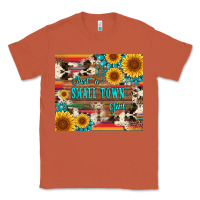 Copper just a small town girl with gemstone sunflower serape and cowhide Classic Tee - Artiststas