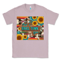 Lilac just a small town girl with gemstone sunflower serape and cowhide Classic Tee - Artiststas