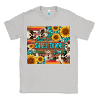 Moon Dust just a small town girl with gemstone sunflower serape and cowhide Classic Tee - Artiststas