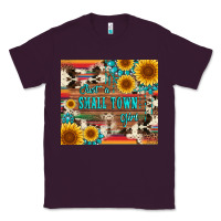 Plum just a small town girl with gemstone sunflower serape and cowhide Classic Tee - Artiststas