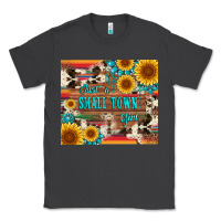 Smoke just a small town girl with gemstone sunflower serape and cowhide Classic Tee - Artiststas