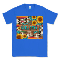 True Royal just a small town girl with gemstone sunflower serape and cowhide Classic Tee - Artiststas