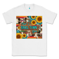 White just a small town girl with gemstone sunflower serape and cowhide Classic Tee - Artiststas