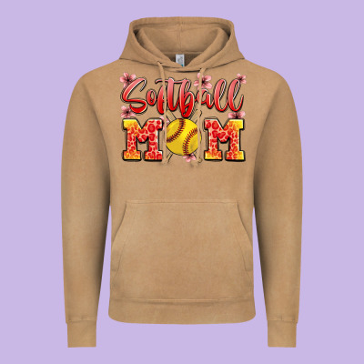 Softball Mom Vintage Hoodie Designed By Jahusdesignshop