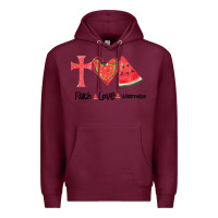 Burgundy Faith Love Watermelon Premium Hoodie - Bettercallsaul
