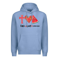 Colony Blue Faith Love Watermelon Premium Hoodie - Bettercallsaul