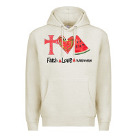 Oatmeal Heather Faith Love Watermelon Premium Hoodie - Bettercallsaul