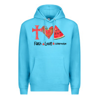 Ocean Blue Faith Love Watermelon Premium Hoodie - Bettercallsaul