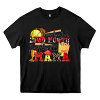 Black somebody's loud mouth softball mama Heavy Core Tee - Zillion Design Studio