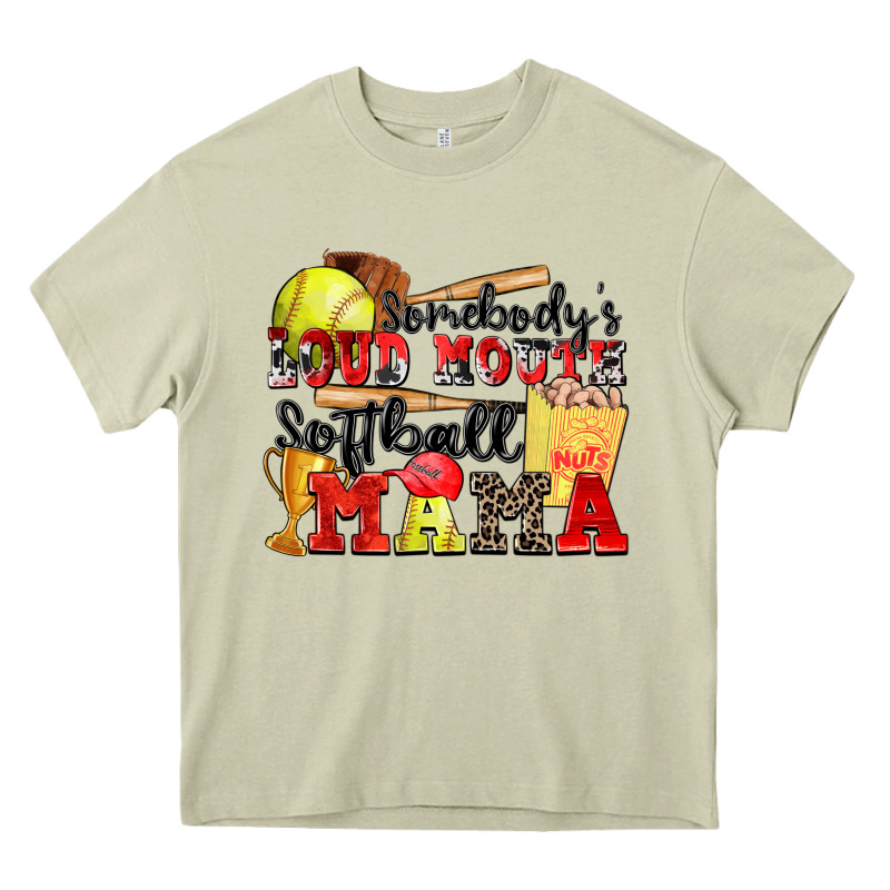 Somebody's Loud Mouth Softball Mama Heavy Core Tee by Zillion Design Studio | Teevron