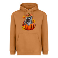 Meerkat Fall Pumpkin Raccoon Heavyweight Hoodie - LillyAllenDesigns
