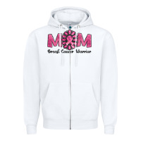 White Breast Cancer warrior mom Zipper Hoodie - NancyCooperArtShop
