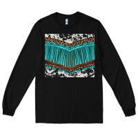 Black western cowhide leopard turquoise fringed Long Sleeve Tee - BarkalooDesign