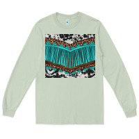 Matcha western cowhide leopard turquoise fringed Long Sleeve Tee - BarkalooDesign